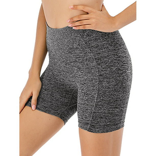 AGUTIUN High Waist Workout Yoga Shorts for Womens Running Tummy Control Compression Biker Shorts with 2 Side Pockets 